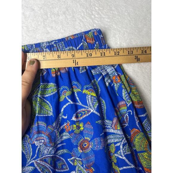 Flying Tomato Blue Floral Tiered Maxi Skirt Vacation Tropical Beach sz S Boho - Picture 4 of 6